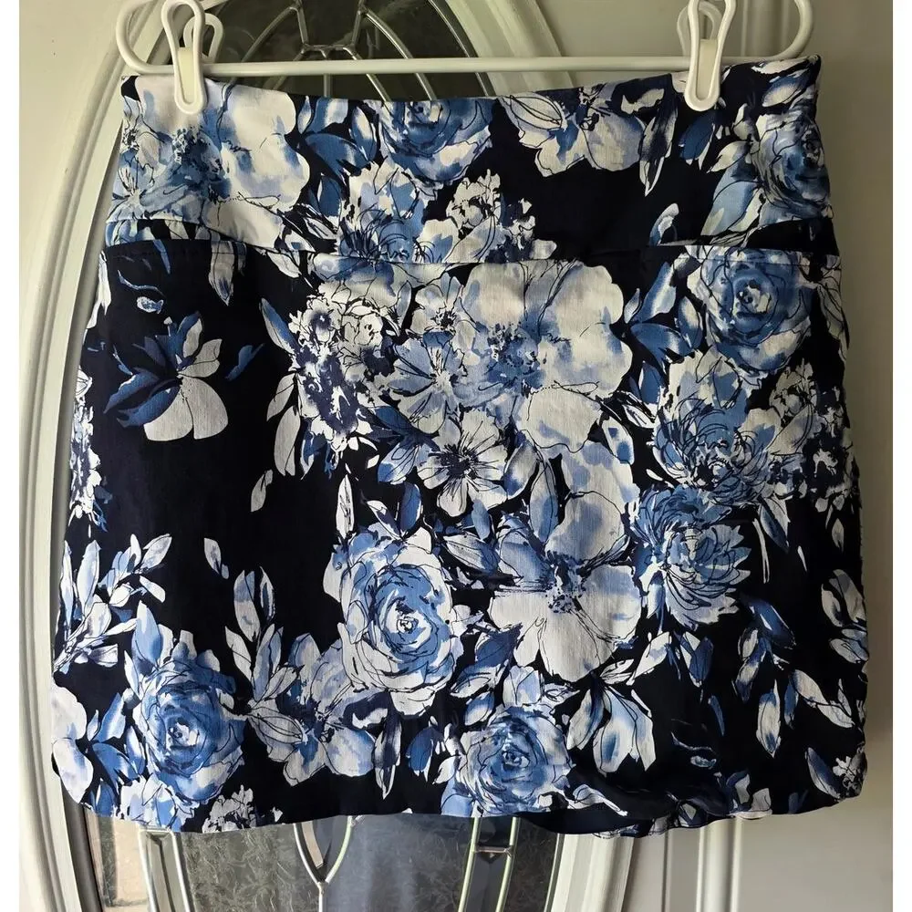 S.C. & Co. Multicolor Blue Black White Skort Tennis Skirt Pockets Size XL - Picture 1 of 6